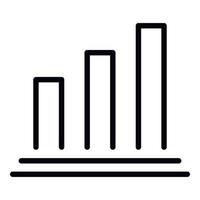 Mortgage histogram icon, outline style vector