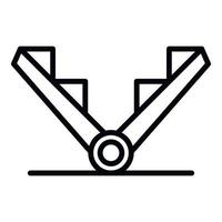 Open trap icon, outline style vector