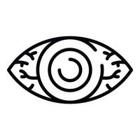 Tired eye icon, outline style vector