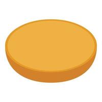 Fresh bun burger icon, isometric style vector