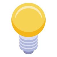 Light bulb icon, isometric style vector
