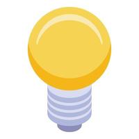 Light bulb icon, isometric style vector