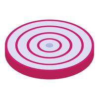 Slice onion icon, isometric style vector