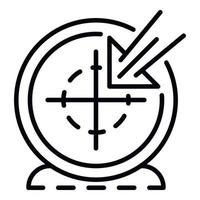 Vlog target icon, outline style vector