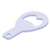 Small bottle opener icon, isometric style vector