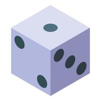 Dice icon, isometric style vector