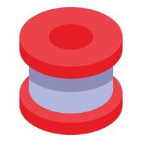 Roll plaster icon, isometric style vector