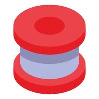 Roll plaster icon, isometric style vector