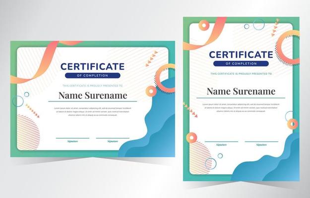 Abstract Geometric Certificate Template Design