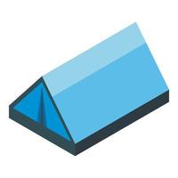 Hiking tent icon, isometric style vector