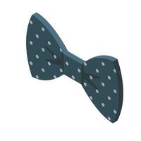 Black dotted bowtie icon, isometric style vector