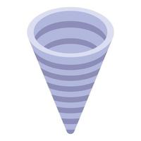Strong tornado icon, isometric style vector
