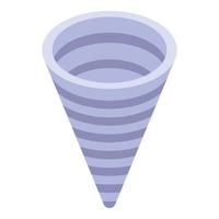 Strong tornado icon, isometric style vector