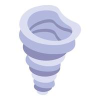 Tornado icon, isometric style vector