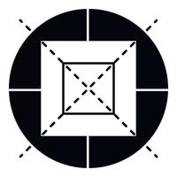 Rifle target icon, simple style vector