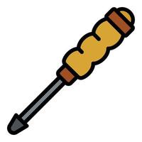 Big screwdriver icon color outline vector