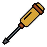 Small screwdriver icon color outline vector