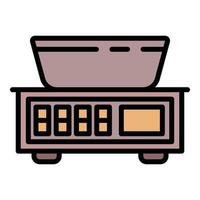 Street market scales icon color outline vector