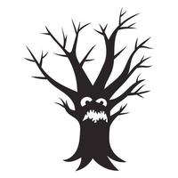 icono de árbol aterrador, estilo simple vector