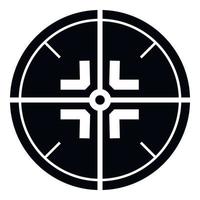 Modern sniper crosshair icon, simple style vector