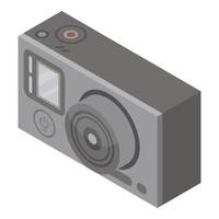 Action camera icon, isometric style vector