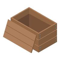 Open chest icon, isometric style vector