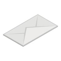 Mail envelope icon, isometric style vector