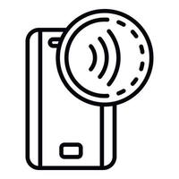 Nfc device icon, outline style vector