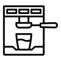 Digital coffee machine icon, outline style vector