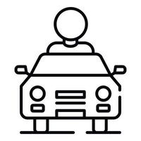 Man car share icon, outline style vector