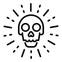 Sudden cyber attack icon, outline style vector