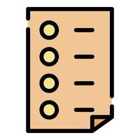 Custom form icon color outline vector