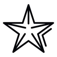 Sea star icon, outline style vector