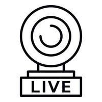 Web cam live icon, outline style vector