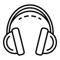 Headset icon, outline style vector