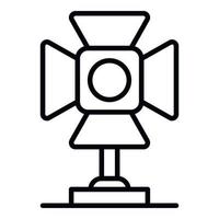 Video spot light icon, outline style vector