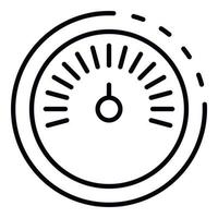 Speedometer icon, outline style vector