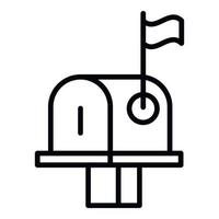Outdoor post box icon, outline style vector