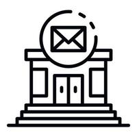 Post building icon, outline style vector