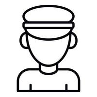 Post man icon, outline style vector