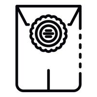 Post envelope icon, outline style vector