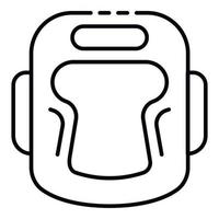 Boxing helmet icon, outline style vector