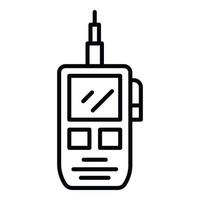 icono de walkie talkie, estilo de contorno vector