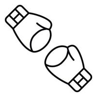 Boxing gloves icon, outline style vector