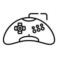 icono de joystick de juego de plástico, estilo de esquema vector