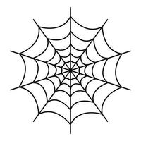 icono de telaraña simétrica, estilo de esquema vector