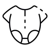 Baby clothes icon, outline style vector