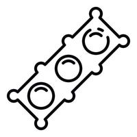Cylinder head icon, outline style vector