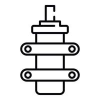 icono de condensador eléctrico, estilo de contorno vector