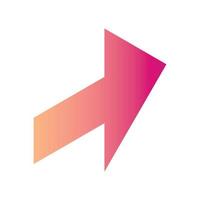 To right arrow icon, isometric style vector